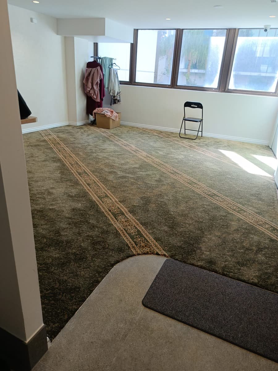 Community venue prayer room carpet after deep clean